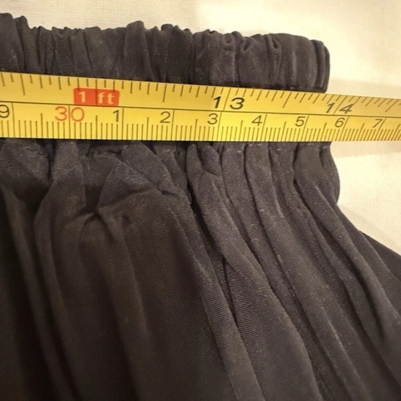 Designs By Julie Black Crushed Crinkle Flared Super Maxi Pull On Skirt Women M - Picture 11 of 12